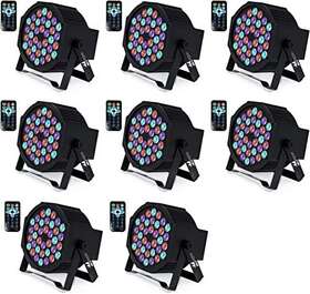 Missyee 649226998892 36 Rgb Led Dj Stage Uplight -dmx Control Sound Activated With Remote
