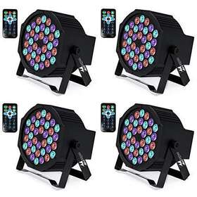 Missyee 792119669734 36 Rgb Led Dj Stage Uplight -dmx Control Sound Activated With Remote