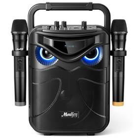 Mk0231 Moukey Portable Karaoke Machine With 2 Wireless Microphones Bluetooth Pa Speaker Wi