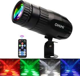 Ohihi 695640120142 Mirror Disco Ball Party Light Club Led Dj Lights Stage Lighting 15w Rgbw