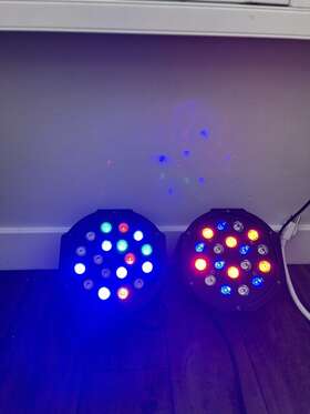 Rgbled100 On-stage Set Of 2 Stands Led Wash Light No Bracket