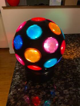Playbees 850054681546 Rotating Disco Ball With Led Lights - Create A Dazzling Dance Atmosphere