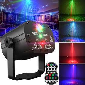 Dq-r60 Pococo Dj Disco Stage Party Lights Led Sound Activated Laser Light Rgb Flash Projector