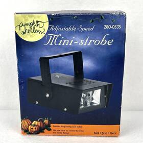 Pumpkin Hollow 086786294239 Adjustable Speed Mini Strobe Light Led Party Lighting Effects Works Great