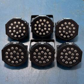 Rockville 613816448067 6 Battery Par 50 Rechargeable Led Dmx Dj Club Wash Up-lights With Bag