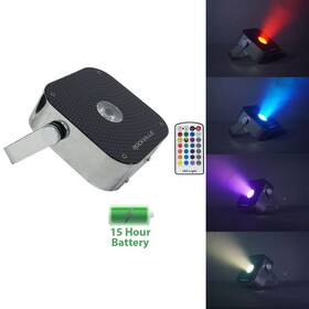 Rockville 613817077389 Mini Rf1 Rgbwa Uv Dj/party Led Wash Light Steel Rf Long Range Remote