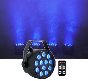 Rockville 613817146214 Rockpar Tri Led Rgb Compact Par Can Pro Dj Dmx Wash Light Remote Black