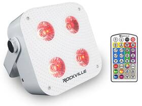 Rockville 613826603777 Mini Ir4 White Rgbwa Uv Dj/party Par Wash Up Light Wireless Dmx App