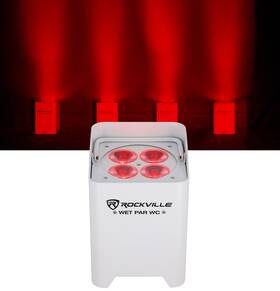 Ip65 Rockville 613826659644 Wet Par Wc White Dj Wash Up Light Wireless Charging Capability