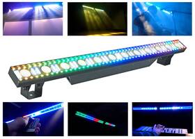 Rockville 810095682827 Pixel Hybrid Bar Battery Power Light Strip Linear Wash/strobe/blinder