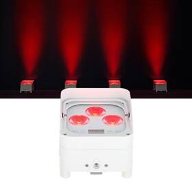 Rockville 811080026602 Wet Par 50 White Waterproof Battery Dj Light Wireless Dmx Rf Remote