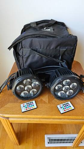 Rockville 819216029695 Best Par H2o Water Resistant Indoor/outdoor Battery Dj Dmx Light Pair