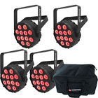 T12bt-4pk-bag Chauvet Led Bt Wireless Rgb Bluetooth Par Bag