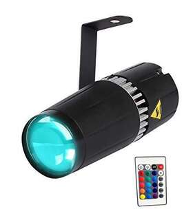 Tom 192188133783 Led Pinspot Stage Light- Senlan 9w Rgb 3-in-1 Beam Light By Ir Remote Controller