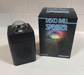 Traxx 922340750218 Portable Bluetooth Wireless Rgb Glow Led Disco Ball Rechargeable Speaker