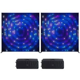 Twdj1120stpbus2pk-io Twinkly Lightwall 8.2 X 8.9 Ft Led Sound Active Backdrop Facade Stand Case Pair