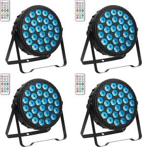 Zq01425x4us U King Rgbw160w Led Stage Lights Remote And Dmx Controlled Sound Activated Auto 4 Packs