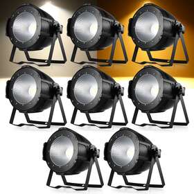 Zq01513 U King 8pcs Rgbw 100w Cob Led Par Light Dmx Stage Dj Audience Blinder Wash