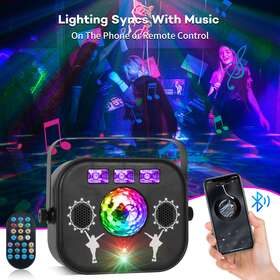 Zq05168 U King 80w 5 In 1 Audio Party Stage Light Magic Ball Strobe Effect Remote/sound Control