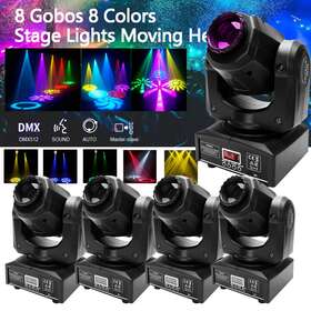 Zq02006 Uking 4pcs 120w Moving Head Stage Lighting Gobo Rgbw Led Dj Dmx Beam Disco Party Light