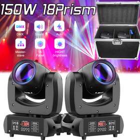 Zq02021 Uking 2pcs 150w 18 Prism Cob Led Beam Moving Head Light Dmx Stage Party With Case