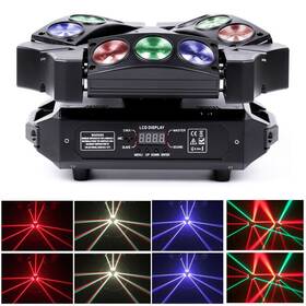 Zq02332 Uking Led Rgbw Spider Moving Head Dmx Stage Beam Lighting Dj Disco Party Ktv Projector