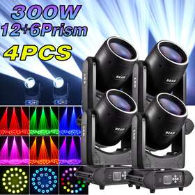 18prism Uking Zq02343 Led 300w Beam Moving Head Stage Light Dmx Spot Lighting Dj Disco Club Us