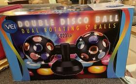 V-0231jr Vei Double Disco Ball Dual Rotating 5 Inch Balls Light In Box