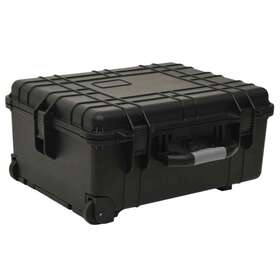 X10.6 Vidaxl 51797 Wheeled Flight Case Black 22.8 Inch X17.7 Pp