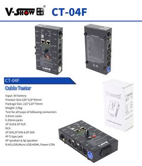 Ct01 Vshow Cable Tester 8 Ways Switch Wire Tracker Accuracy Pro Audio Network Mu