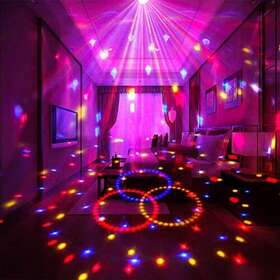 Wonsung 190835876847 Sound Activated Disco Ball Party Lights Rgb Dj Lighting Strobe Lamp Stage Par