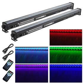 Yescom 28stl005-252x10.v1x2 2pcs Dmx Stage Light Bar 252 Led Wall Wash Lighting For Disco Dj Party Wedding