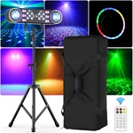 7-IN-1 Dj Lights With Stand, Telbum Party Bar Mobile Stage Lighting W/bag. Fixed Price $92.99.