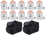 10 Rockville Rf Wedge White Rgbwa+uv Battery Wireless Dmx Up Lights+bags+remotes. Fixed Price $1219.40.