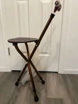 Goplus Folding Cane Seat W/ Led Light Tripod Walking Portable. Fixed Price $35.00.