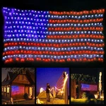 American Flag String Lights, Waterproof Led Net Light, With 420 Super Brigh. Fixed Price $32.95.
