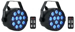 2) Rockville Rockpar Tri Led Rgb Compact Can Dj Dmx Wash Lights+remote Black. Fixed Price $64.95.