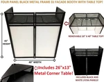 Dj Event Facade White/black Scrim Metal Frame Booth W/table Top+corner. Fixed Price $299.99.
