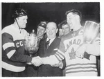 Hockey Players Congratulating Each Other 1955 Photo - Canada Wins Ice Cha. Fixed Price $6.49.