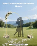 Vevor Arch Backdrop Stand, Set Of 2, 7.2 6 Ft, Stable Structure, Easy Ass. Fixed Price $48.51.