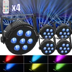 4PCS 7 Led Can Rgbw Stage Lighting Dj Disco Club Wash Party Lights Show Dmx. Fixed Price $89.99.