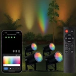 Rgbww Smart Outdoor Spotlights 4-PACK 48FT IP65 Led Alexa Remote App. Fixed Price $59.98.