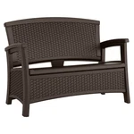 Suncast Elements BMWB5000 Resin Wicker Design Loveseat With Storage Area, Java. Fixed Price $199.00.