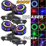 3-AXIS Led Rgbw Laser Moving Head Beam Stage Dmx Spot Disco Dj Lighting. Fixed Price $199.99.