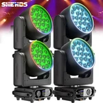 4PCS Upgrade 19X15W Led Rgbw Zoom Beam Moving Head Light Wash For Dj Bar. Fixed Price $1080.00.