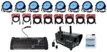 (8) Eliminator Adj Mega Go Par 64E Rgb+uv Wash Lights+dmx Controller+fogger. Fixed Price $2029.15.