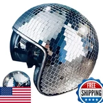 Yizuptc Disco Ball Helmet Party Decoration Glitter Glass Cap W/ Retractable Viso. Fixed Price $84.12.