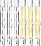 6-PACK R7S Halogen Light Bulbs, 78MM T3 Double Ended J-type, Dimmable 100W. Fixed Price $10.99.