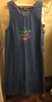 Nwt Agapo Long Denim Jumper Dress - Size Embroidered Christmas Holly & Balls. Fixed Price $29.99.