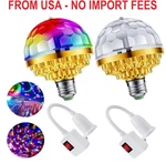 2PCS Colorful Rotating Magic Ball Disco Light Bulb With Sockets, Plug Rg. Fixed Price $15.00.
